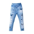 thumbnail image 1 of RXMEKW Pantalon de Pyjama pour Filles, Leggings Imitation Denim, 1 of 7