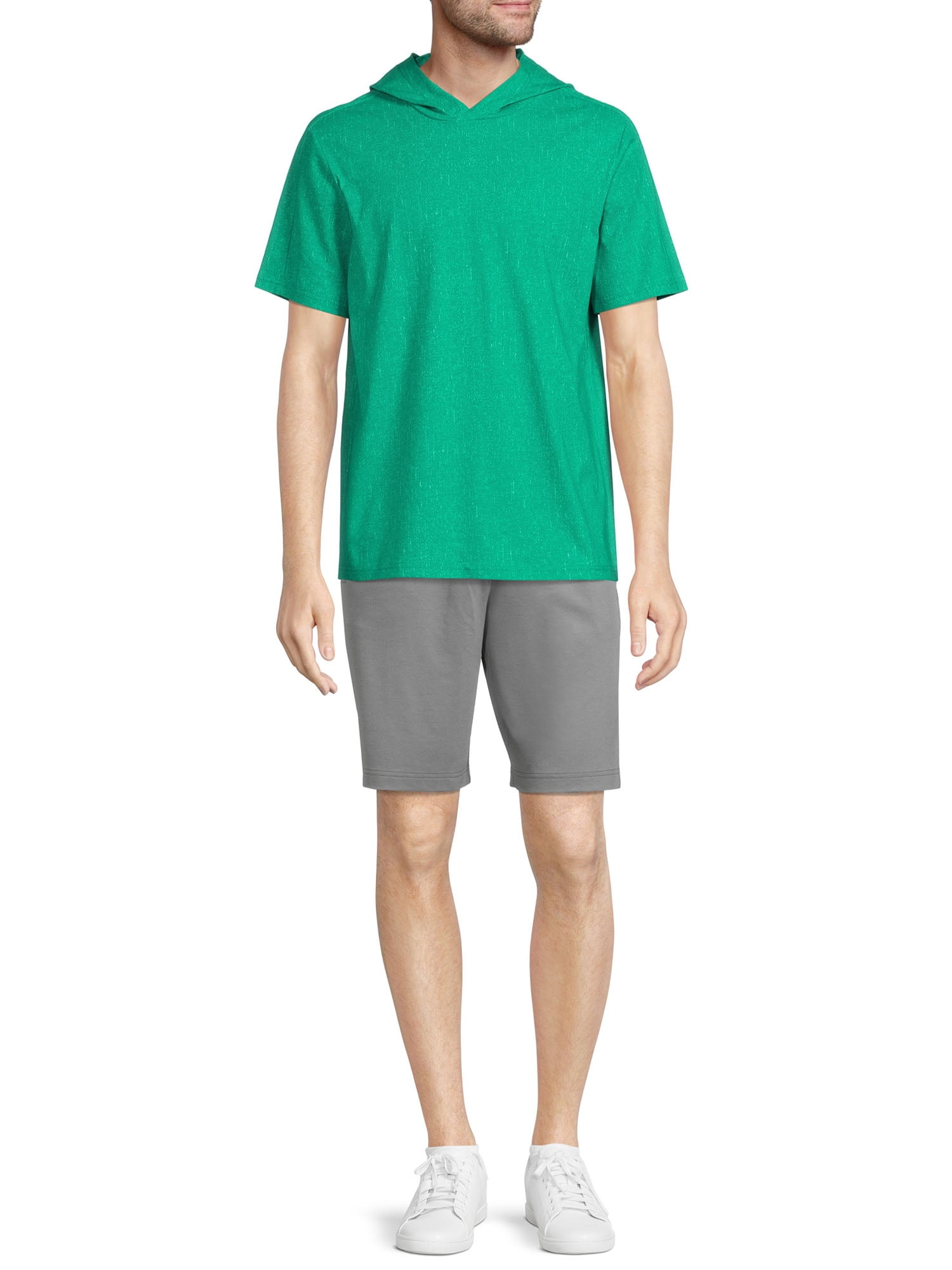 Athletic Works Men's and Big Men's Active Hoodie with Short Sleeves, up to Size 5XL