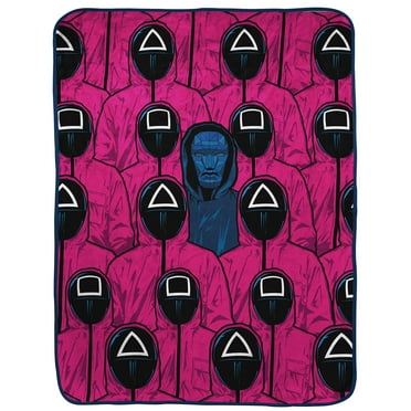 Squid Game-Pink Army-Silk Touch Throw 46x60