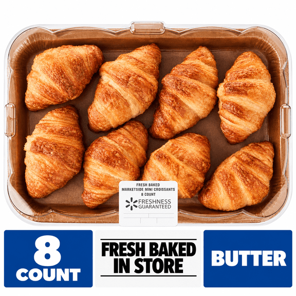 Marketside Fresh Baked Mini Croissants, 8 Count