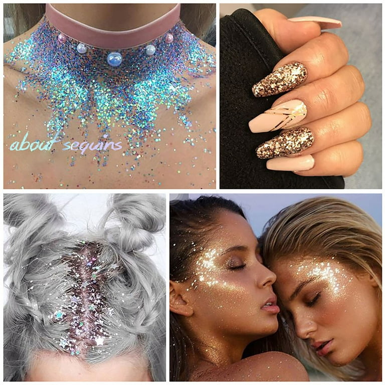 Glitter Face And Body Gel 6 Color Sequins Face Paint Color Changing  Sweatproof Sparkling Gel Face Glitter Festival Rave - AliExpress
