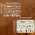 thumbnail image 2 of Egyptian Hieroglyphs Painting Stencil 8.3x11.7 inch Reusable Eye of Horus Pattern Drawing Template Hieroglyphs Border Decoration Stencil for Painting on Wood Wall Fabric Furniture, 2 of 9