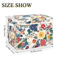 thumbnail image 5 of Yayeee Collapsible Cube Storage Bin with Lid Fabric Closet Decorative Basket with Handles, Red Japanese Floral Pattern, 5 of 7