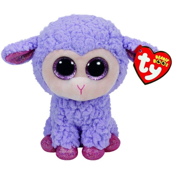 Ty Beanie Boos - Lavender the Sheep  – Glitter Eyes  – Easter, Spring  - Stuffed Animal