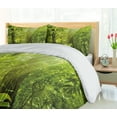 thumbnail image 5 of Ambesonne Nature Duvet Cover Set, Leaf Branches Woodland, 2-Calking, Lime Green Brown, 5 of 7