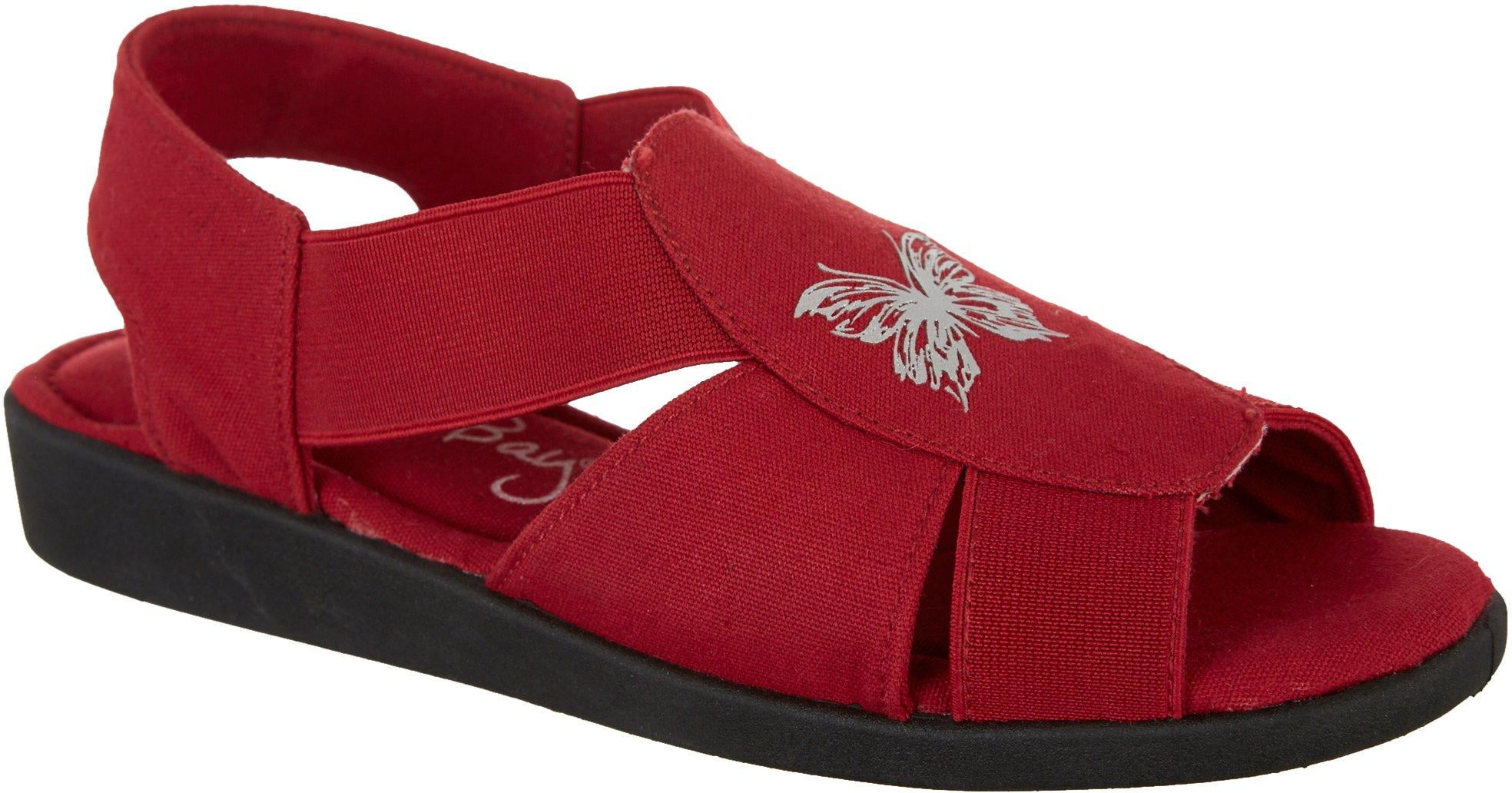 Coral Bay Coral Bay Womens Maggie Embroidered Icon Casual Sandals
