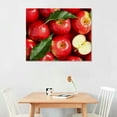 thumbnail image 2 of Fenyluxe  Red Apple Picture Wall Art - Fresh Fruits Painting Print on Canvas, Framed Food Poster Artwork for Home Kitchen Dining Room Decor 16x12in, 2 of 6