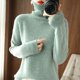 thumbnail image 1 of Suéter de solapa alta para mujer de otoño e invierno, camisa de manga larga para mujer, suéter de cuello alto adelgazante ajustado, 1 of 6