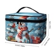 thumbnail image 6 of HELLHERO Snowman Toiletry Cosmetic Travel Bag Beauty Brush Holder Travel Cosmetic Organizer Durable Gifts for Mom, 6 of 6