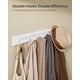 thumbnail image 3 of Perchero de pared SONGMICS blanco con 5 ganchos dobles, 3 of 6