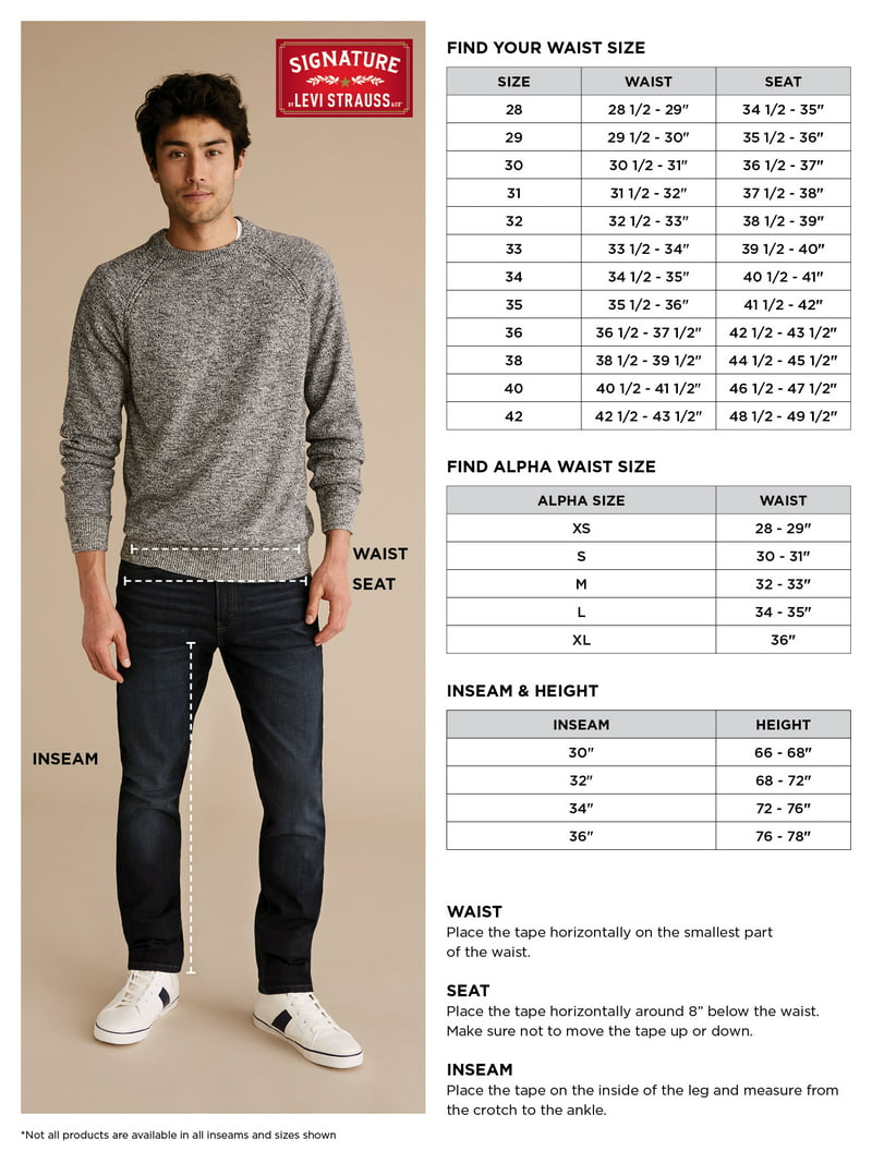 fe Fælles valg tyveri Signature By Levi Strauss & Co. Men's Straight Fit Jeans - Walmart.com