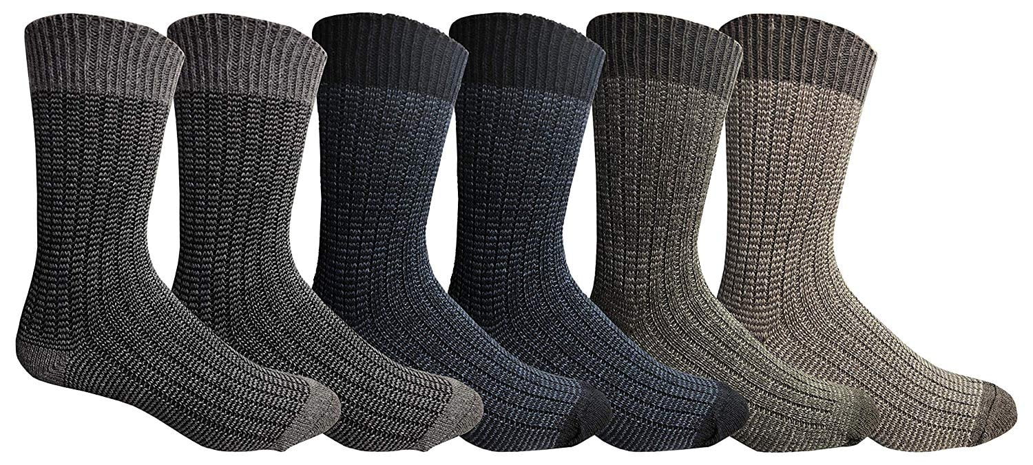6 Pack Wool Socks For Men, Hunting Hiking Backpacking Thermal Boot ...