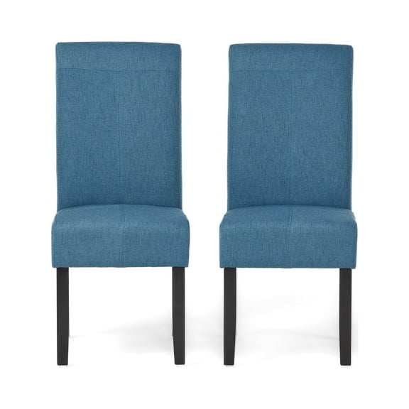 Noble House Peggy Contemporary Fabric Dining Chair, Set of 2, Blue