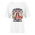 thumbnail image 4 of Raeneomay Oversized T Shirts for Women Casual Tops Women's Casual Retro Style Casual Printed Short Sleeve Blouse V-Sleeve Blouse/Shirt, 4 of 4