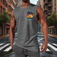 thumbnail image 4 of Mens Summer Beach Tank Top Hawaiian Palm Tree Print Sleeveless Muscle Basic Tee Vacation Tops Beach Clothes For Men, 4 of 4
