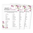 thumbnail image 1 of Inkdotpot 50-PackFloralWhats In Your Purse Bridal ShowerGameWedding Shower Bachelorette Party Bulk ActivityGameCards, 1 of 7