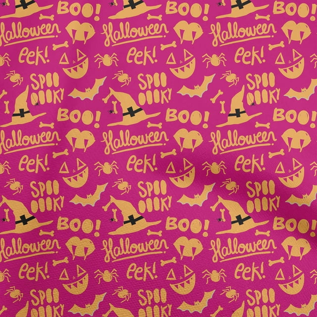 oneOone Viscose Jersey Magenta Fabric Halloween Craft Projects Decor Fabric Printed By The Yard 60 Inch Wide