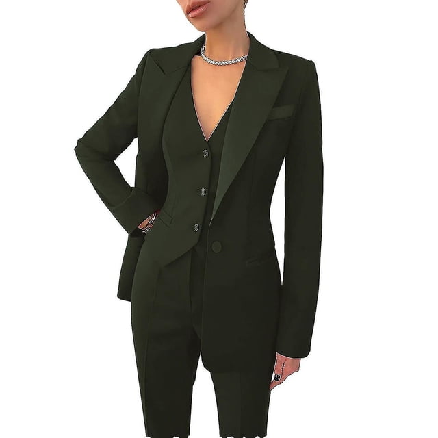 Ensemble pour Femmes 3 Pcs Tenue de Bureau Formelle Travail-D