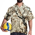 thumbnail image 4 of Tree Men's Short Sleeve Poplin Button Down Hawaiian Printed Summer Beach Shirt, Unisex, 4 of 6