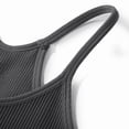 thumbnail image 6 of RXRXCOCO Ribbed Sports Bras Workout Padded Sports Bra Spaghetti Strap Womens Yoga Bra, 6 of 9