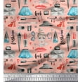 thumbnail image 1 of Soimoi Rayon Fabric Lipstick,Perfume Bottle & Dress Fashion Printed Fabric 1 Yard 56 Inch Wide, 1 of 1