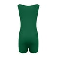 thumbnail image 3 of Women's Summer Ribbed Sleeveless V Neck Tank Top Romper One Piece Yoga Workout Bodysuits Shorts Jumpsuit Clubwear, 3 of 6