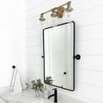 thumbnail image 4 of TEHOME Farmhouse Pivot Rectangle Bathroom Mirror Black Metal Framed Tilting Beveled Vanity Mirrors 19x24", 4 of 6