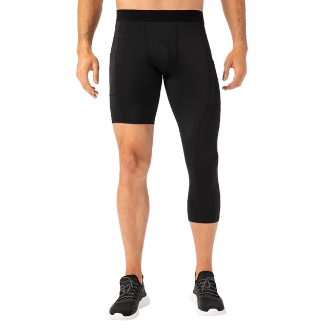 Pantalones cortos de hombre Mallas de una pierna para hombre para baloncesto bolsillos laterales entrenamiento físico medias de una sola pierna