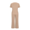 thumbnail image 5 of Bosfbaoi 2 Piece Sets For Women Cropped Short Sleeve Wide Leg Pants Set Drawstring Waist Tracksuit Streetwear Sets Workout Outfit, 5 of 7