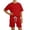 Red, variant on Boys Summer Clothes Short Sleeve Waffle Pocket Tshirts and Drawstring Shorts Boys Back to School Clothes Boys Two Piece Outfit Size 1-13 Years