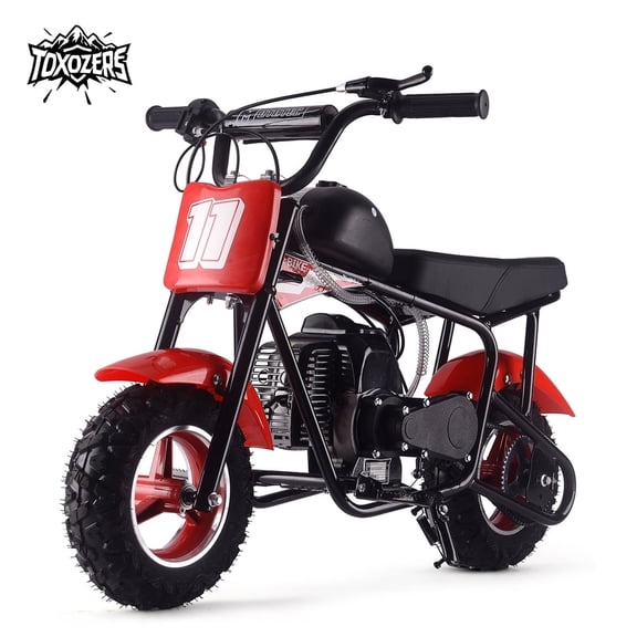 TOXOZERS Mini Bike,50cc Dirt Bike with Plush Seat,2-Stroke Mini Motor-cycle for Ages 8 ,20mph Max Speed,180 lbs Weight Limit