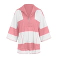 thumbnail image 6 of vigerkar Womens 2 Piece Outfits Summer Striped Workout Set Oversized Matching Lounge Sets Two Piece Short Set Light Pink, XXL, 6 of 7