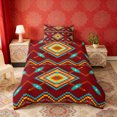 thumbnail image 2 of Erosebridal Red Teal Orange Aztec Twin Bedding, Hippie Bohemian Geometric Duvet Cover Set, Reversible 2-Piece, 1 Duvet Cover and 1 Pillowcase (No Comforter), 2 of 6