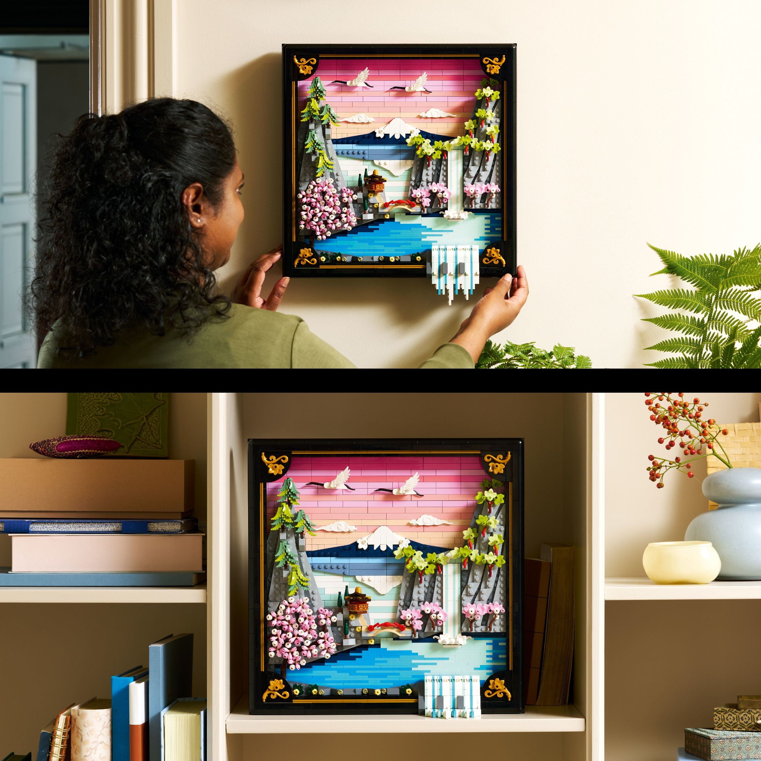 LEGO Art Le Paysage de Cerisiers en Fleurs Japonais, Décoration Murale 31218