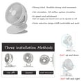 thumbnail image 4 of Kiven 5.7 Inch USB Clip Fan with Remote Control - Portable Fan with USB Socket?Strong Clamp,Two Speed Settings,and Adjustable Tilt Mechanism for Office Dorm Bedroom Stroller?Gray?, 4 of 5