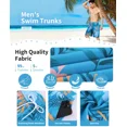 thumbnail image 3 of ANFERRY Mens Swim Trunks Quick Dry Swim Board Shorts Beach Short with Pockets Print Elastic Waist Bathing Suit Swimsuit, 3 of 7