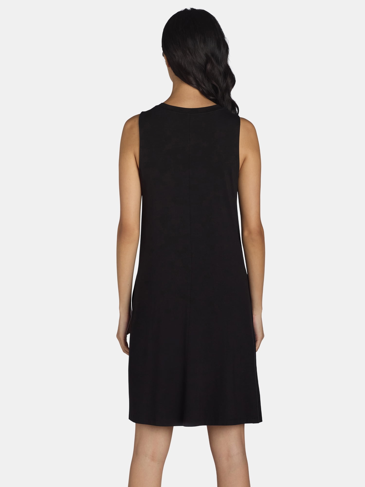 Time and Tru Women’s Sleeveless Knit Swing Dress, Sizes XS-XXXL