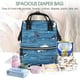thumbnail image 5 of Easygdp Sharks on White Blue Striped para Bolsa de Bebé de Gran Capacidad con Múltiples Bolsillos, Bolsa de Pañales para Padres, Bolsa de Viaje Organizada y Elegante, 5 of 6
