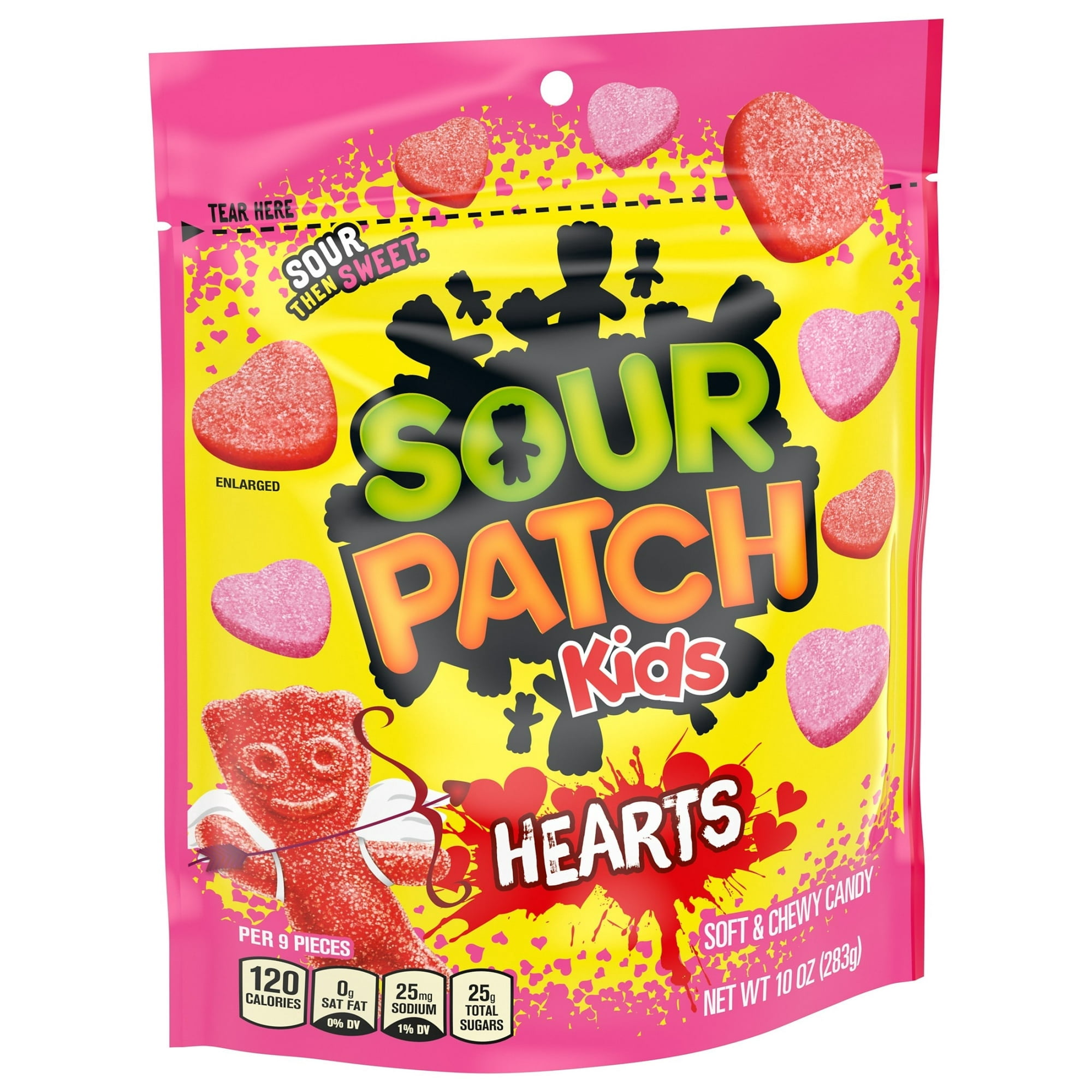 Sour Patch Kids Hearts Soft & Chewy Valentine's Day Candy, 10 oz, Pack of 2