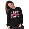 thumbnail image 4 of Very Sweet 90s Varsity Cherries Women Crewneck Sweatshirt Brisco Brands M, 4 of 5