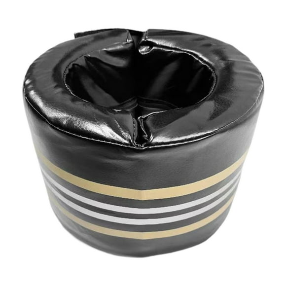 Almohadillas de boxeo para golpear, almohadillas de patadas, portátiles, suaves y cómodas, de cuero PU, prácticas para proteger las piernas, equipo de Negro