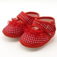 thumbnail image 2 of BAnala Warm Girls Sole Dot Soft Lace Baby Flats Shoes Casual Baby Shoes Shoes (Red,9-12 Months), 2 of 6