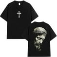 thumbnail image 5 of Vintage Jesus Christ Two-Sided Graphic Tee with Crown of Thorns and Cross, Christian Faith Religious Shirt for Men and Women, Sizes S–5XL, 5 of 7