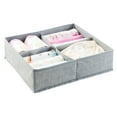 thumbnail image 5 of mDesign Fabric Nursery Child/Baby Divided Drawer Organizer Bins, Set of 5, Gray, 5 of 8