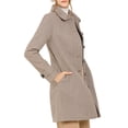 thumbnail image 4 of MODA NOVA Juniors Christmas Peter Pan Collar Single Breasted Winter Overcoat, 4 of 6