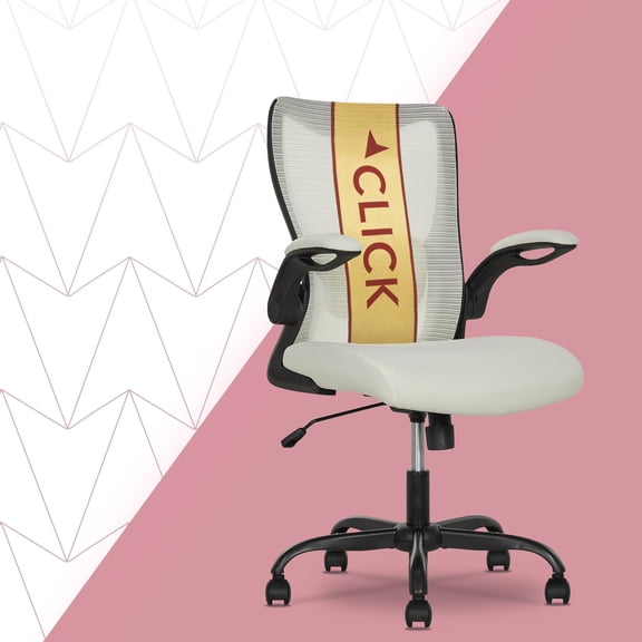 Click365 Adult Mesh High Back Indoor Commercial Ergonomic and Adjustable Lumbar Support Office Chairs, Hardware Kit, Beige