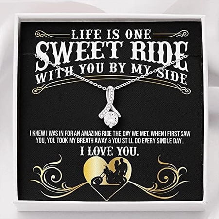 Life Is One Sweet Ride Necklace from Husband, The Day We Met, Gift My Girlfriend Necklace, Gift My Wife, Gift for Her Necklace Pendant Necklaces styles On Birthday, Christmas, Anniversary