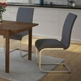 thumbnail image 4 of Chaise similicuir/Chrome(ensemble de 2) gris, 4 of 5