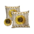 thumbnail image 2 of Outdoor Throw Pillow Cover Farm Watercolor Sunflowers Waterproof Cushion Covers 2 Pack Vintage Rustic Wooden Plank Pillow Cases Home Decoration for Patio Garden Couch Sofa, 2 of 7