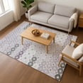 thumbnail image 7 of Addison Rugs Mayfield Premium Machine Washable Transitional Geometric Lavender Rectangle Rug, 9' X 12' Machine Washable Transitional Geometric Lavender Oversized Sherpa Throw Blanket, 7 of 7